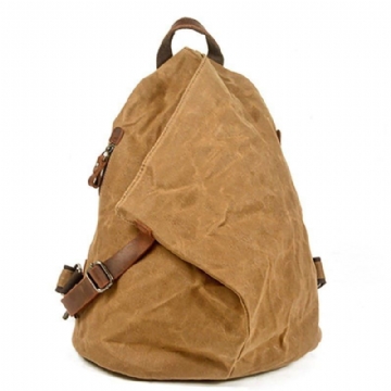 Kleiner Vintage-rucksack Aus Canvas