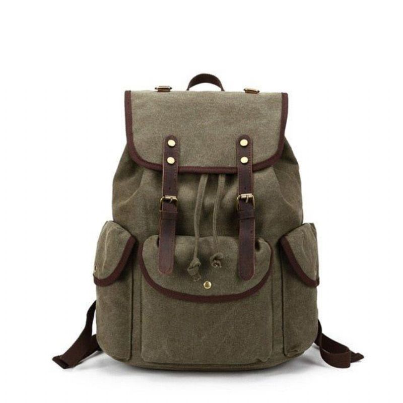 Lässiger Canvas-rucksack Für Herren Vintage-camping-tagesrucksack