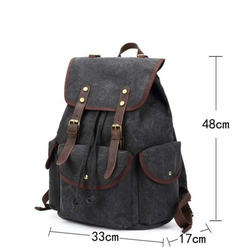 Lässiger Canvas-rucksack Für Herren Vintage-camping-tagesrucksack