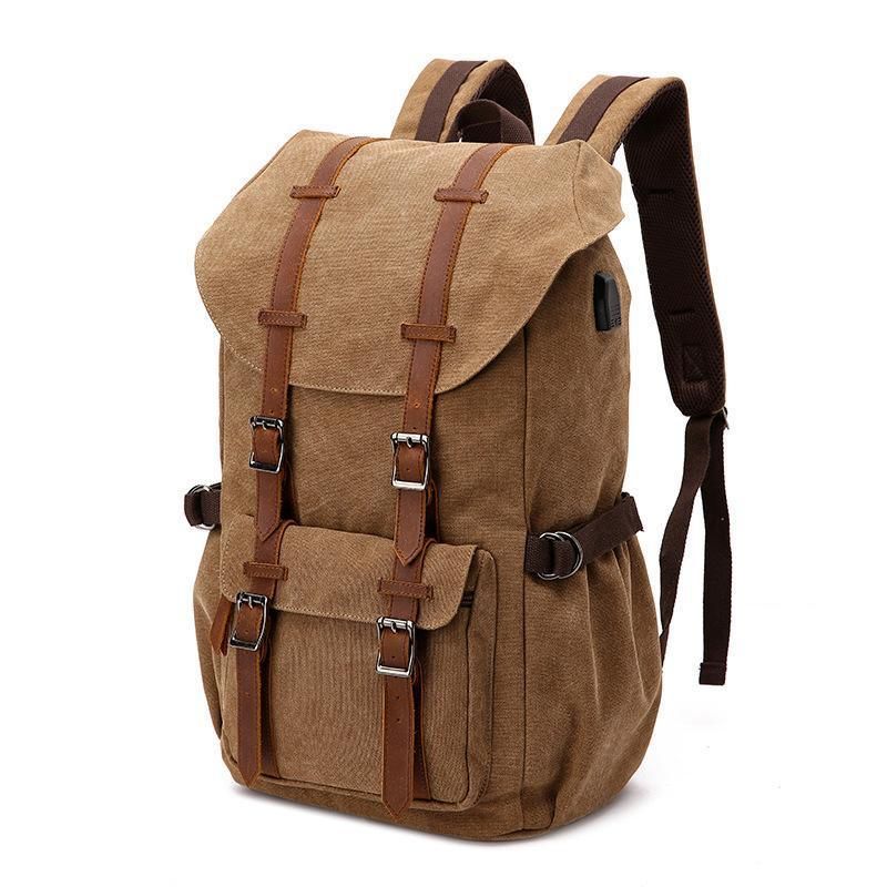 Lässiger Laptop-rucksack Aus Canvas