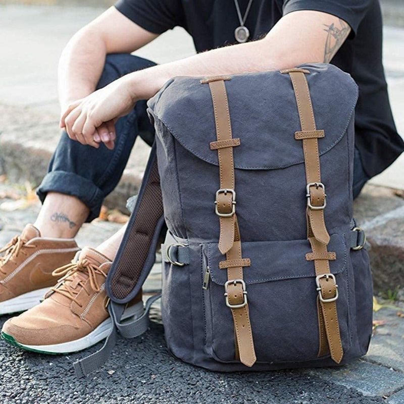 Lässiger Laptop-rucksack Aus Canvas