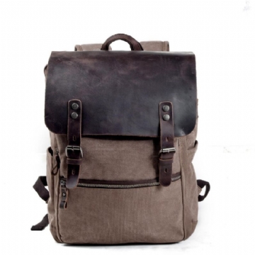 Lässiger Vintage-canvas-laptop-rucksack