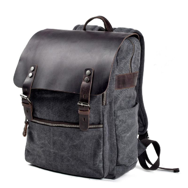 Lässiger Vintage-canvas-laptop-rucksack