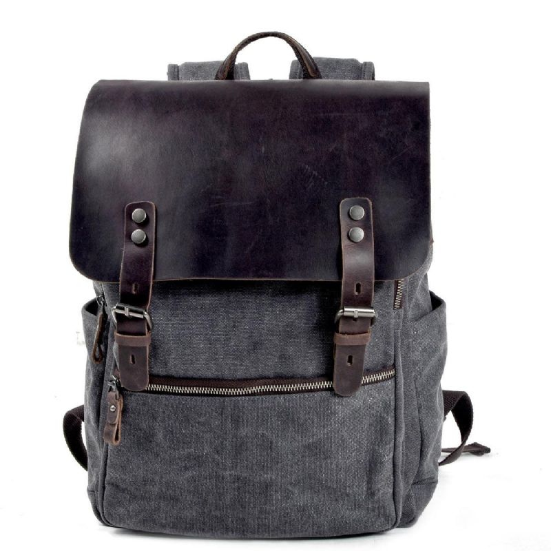 Lässiger Vintage-canvas-laptop-rucksack