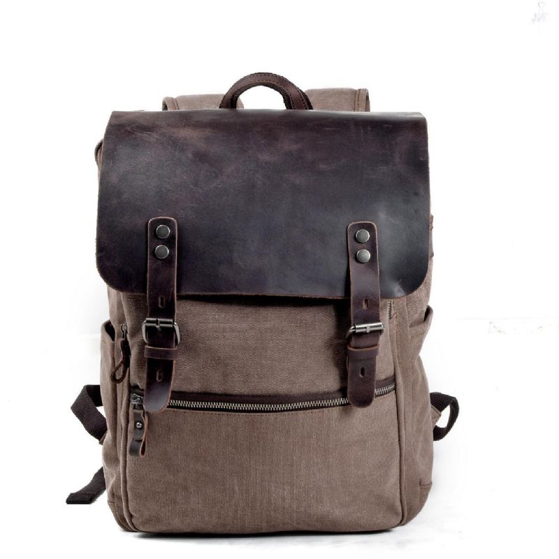 Lässiger Vintage-canvas-laptop-rucksack