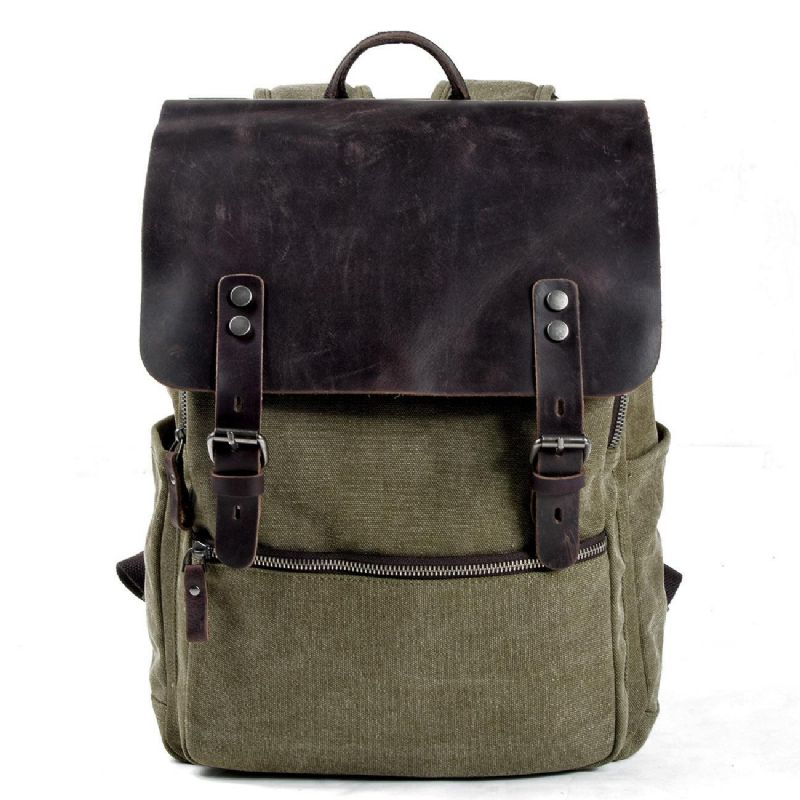 Lässiger Vintage-canvas-laptop-rucksack