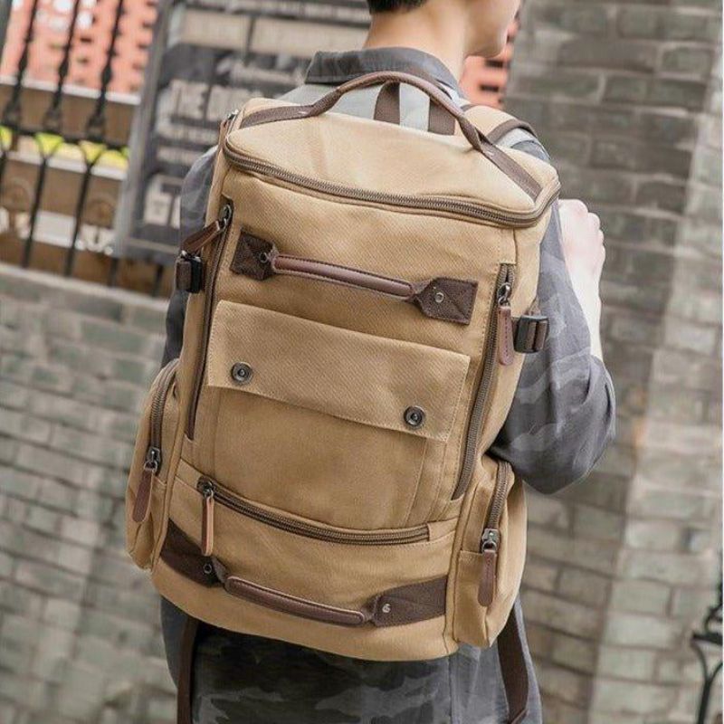 Lässiger Vintage-tagesrucksack Aus Canvas