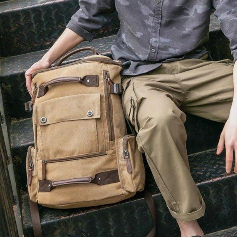 Lässiger Vintage-tagesrucksack Aus Canvas