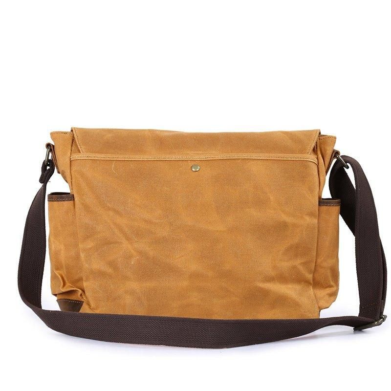 Laptop Messenger Bag Aus Gewachstem Canvas Für Herren