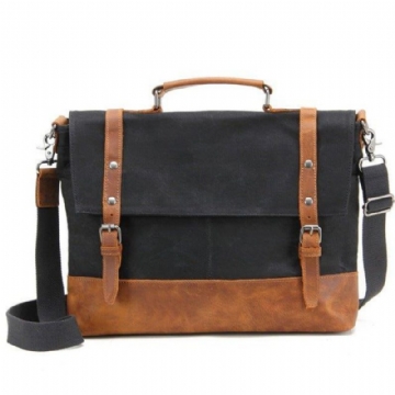 Laptop-messenger-tasche Aus Canvas Für Herren