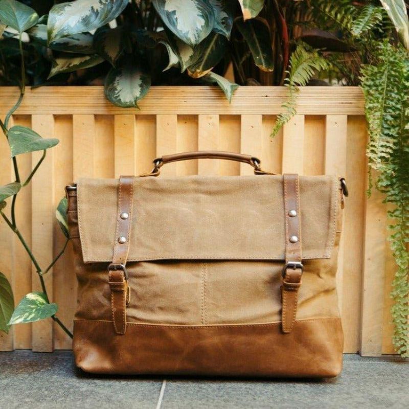 Laptop-messenger-tasche Aus Canvas Für Herren