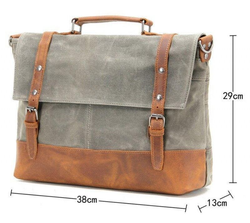 Laptop-messenger-tasche Aus Canvas Für Herren