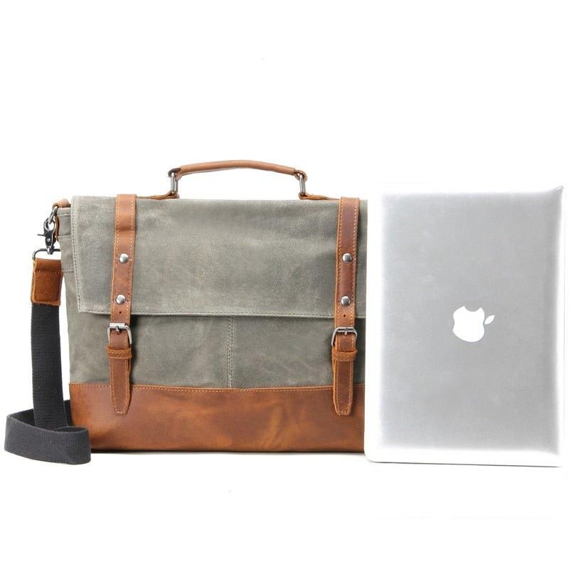 Laptop-messenger-tasche Aus Canvas Für Herren