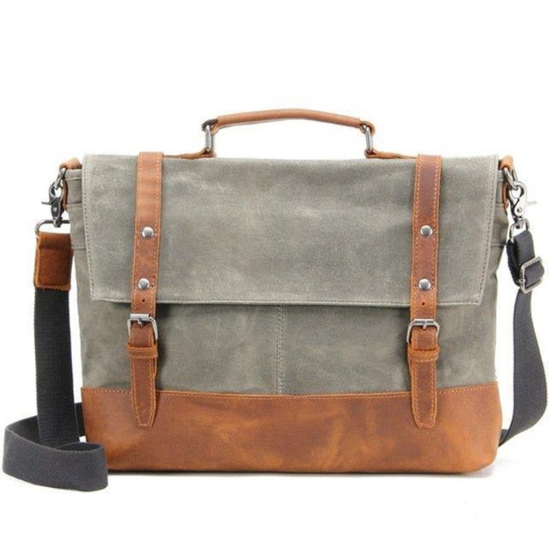 Laptop-messenger-tasche Aus Canvas Für Herren