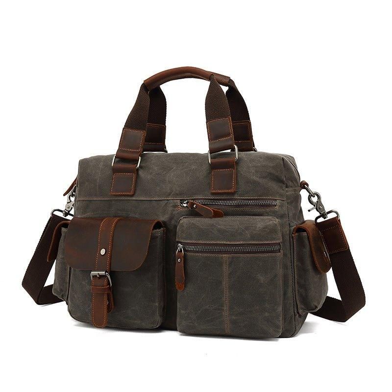 Laptop-messenger-tasche Aus Canvas Für Herren