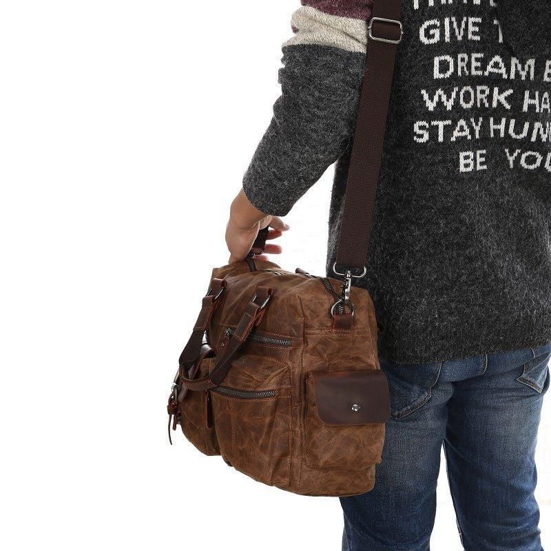 Laptop-messenger-tasche Aus Canvas Für Herren