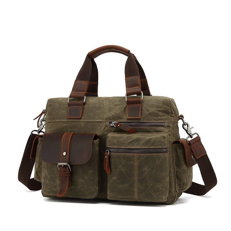 Laptop-messenger-tasche Aus Canvas Für Herren