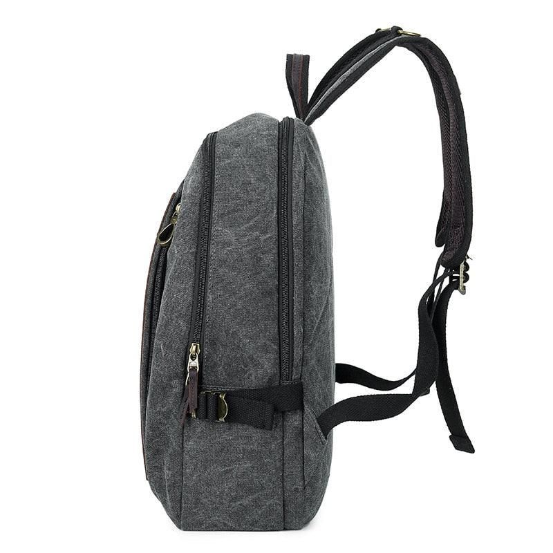 Laptop-rucksack Aus Canvas Für Herren 14 Zoll