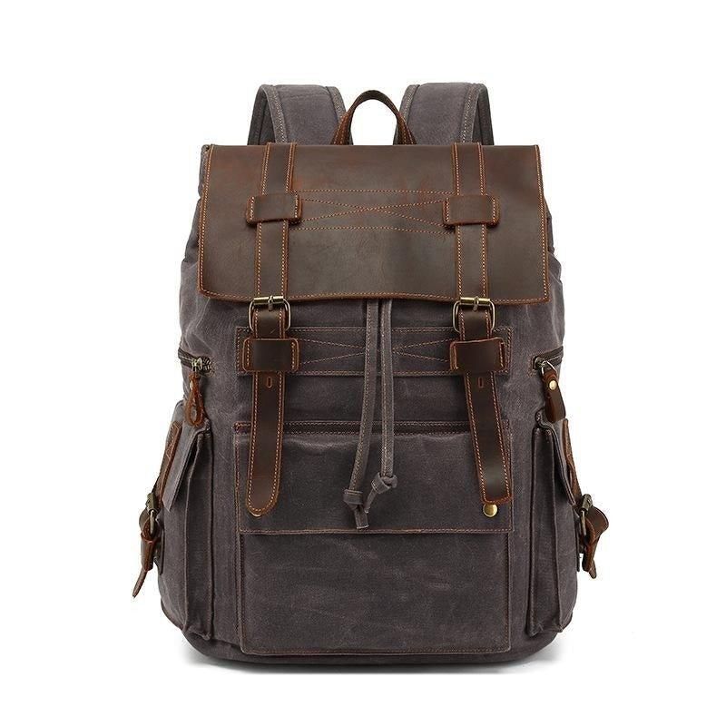 Laptop-rucksack Aus Gewachstem Canvas Für Herren