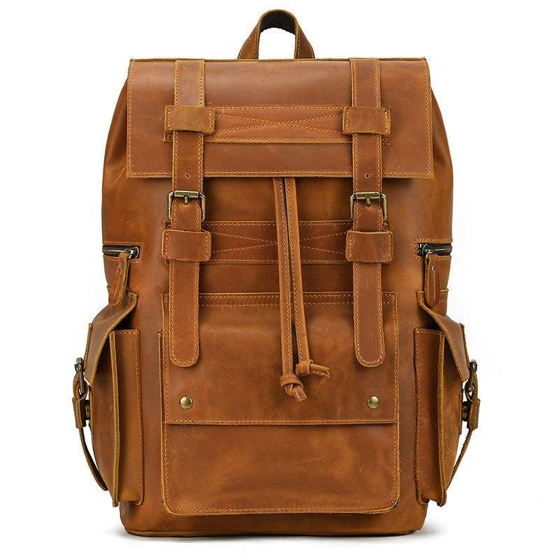 Laptop-rucksack Aus Leder Für Herren