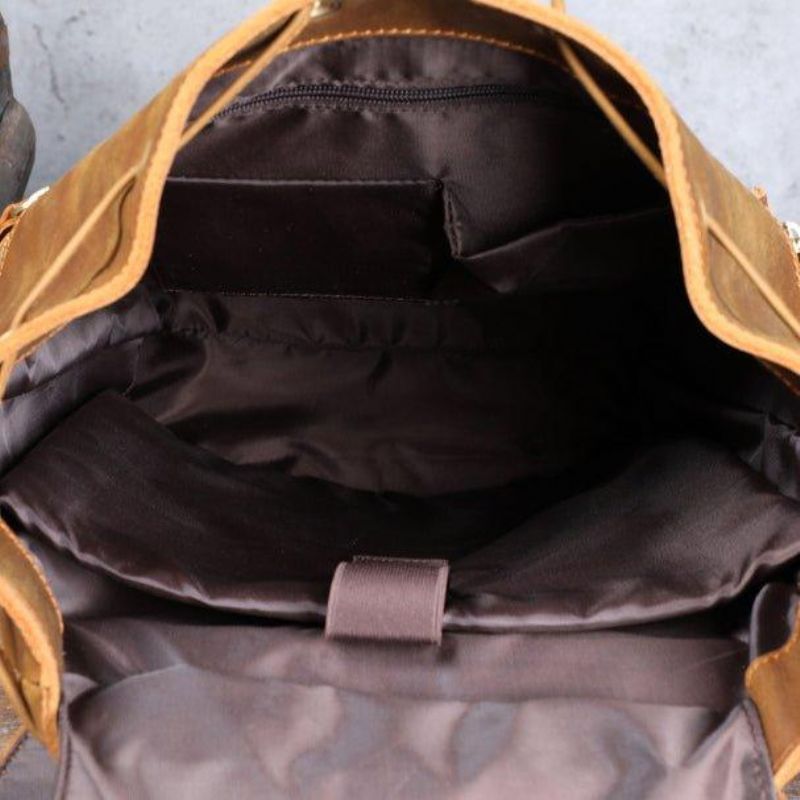 Laptop-rucksack Aus Leder Für Herren