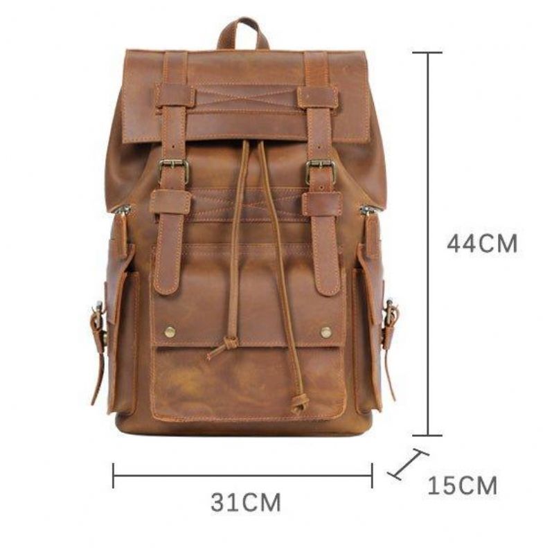 Laptop-rucksack Aus Leder Für Herren