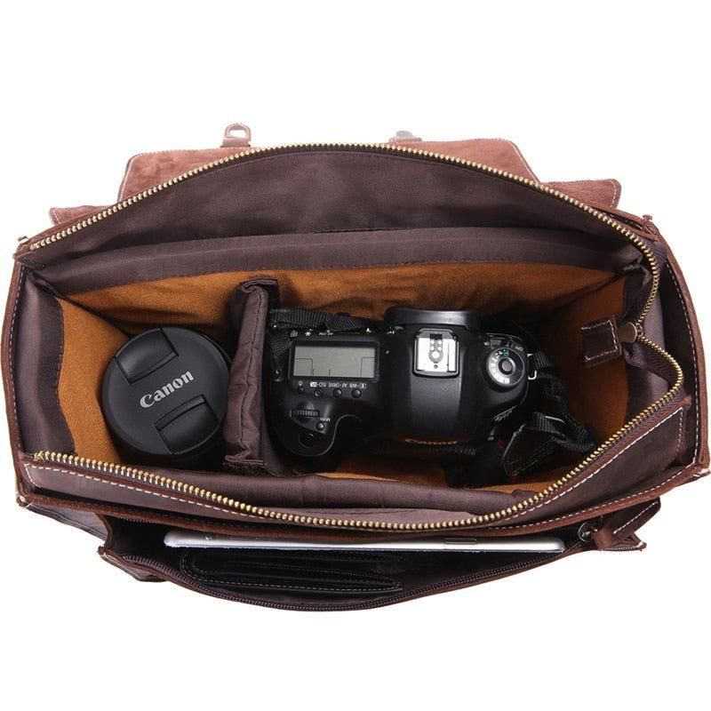 Leder-kameratasche Vintage Stilvolle Slr-dslr-objektivtasche