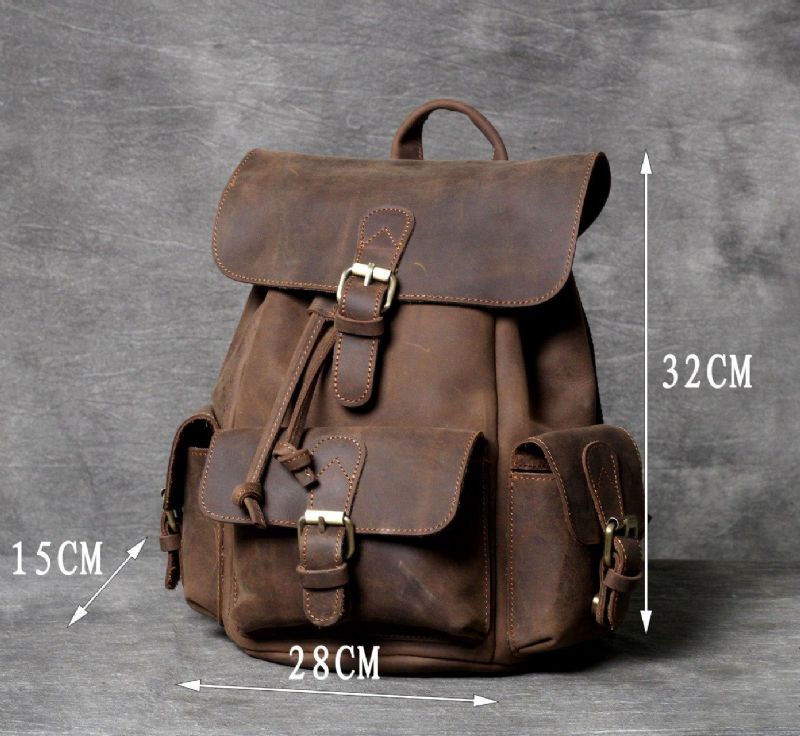 Lederrucksack Für Frauen Braun