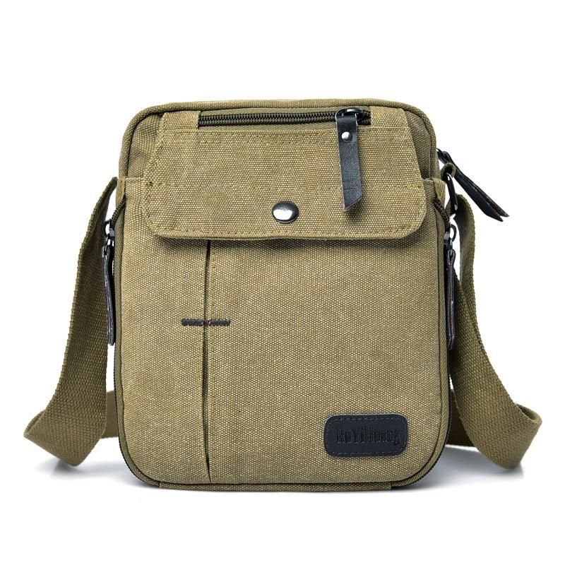 Leichte Messenger-tasche Aus Baumwoll-canvas Für Herren