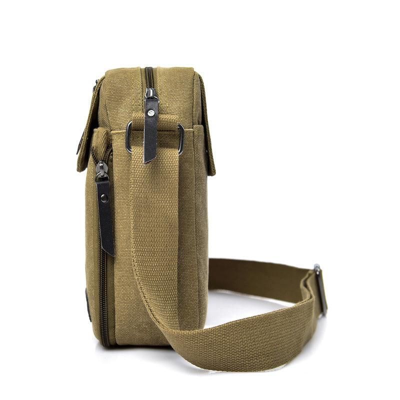 Leichte Messenger-tasche Aus Baumwoll-canvas Für Herren