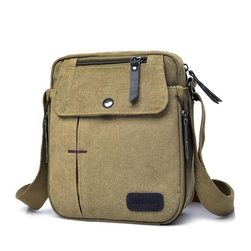 Leichte Messenger-tasche Aus Baumwoll-canvas Für Herren