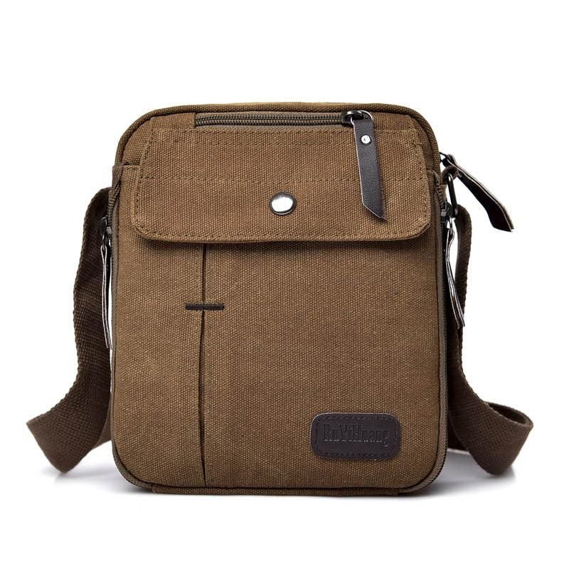 Leichte Messenger-tasche Aus Baumwoll-canvas Für Herren