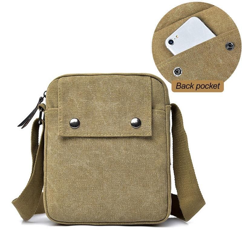 Leichte Messenger-tasche Aus Baumwoll-canvas Für Herren