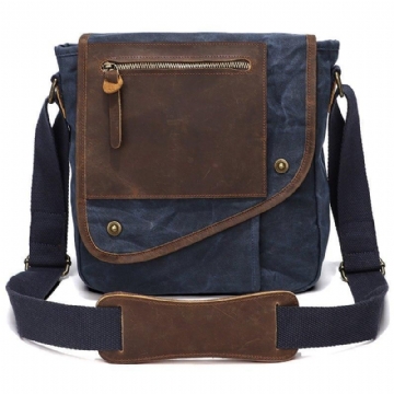 Messenger Bag Aus Gewachstem Canvas