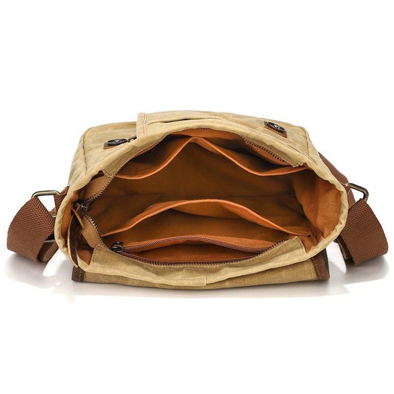 Messenger Bag Aus Gewachstem Canvas