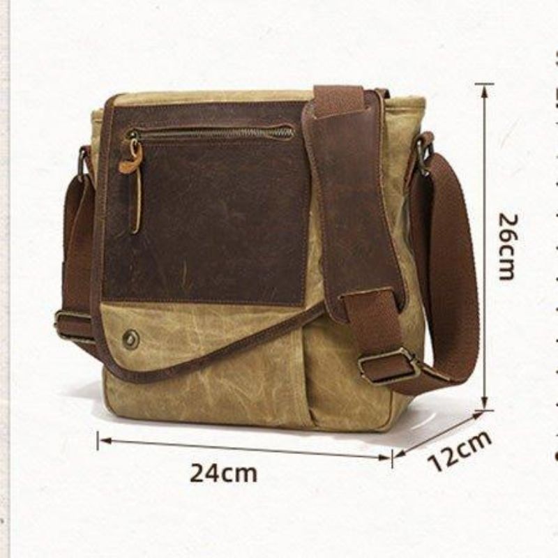 Messenger Bag Aus Gewachstem Canvas