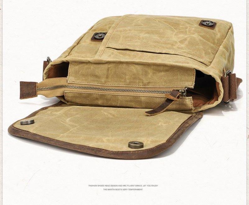 Messenger Bag Aus Gewachstem Canvas