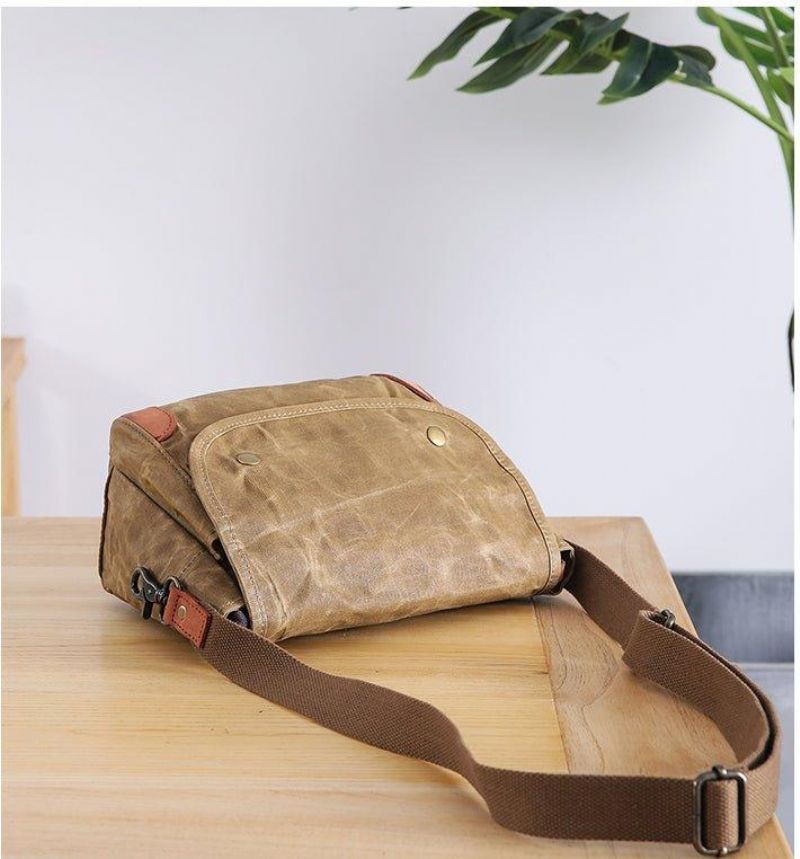 Messenger Bag Aus Gewachstem Canvas Für Herren