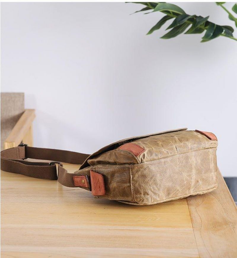 Messenger Bag Aus Gewachstem Canvas Für Herren