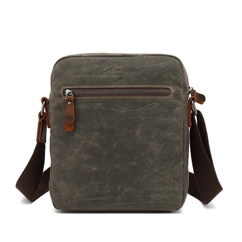 Messenger Bag Aus Gewachstem Canvas Vintage