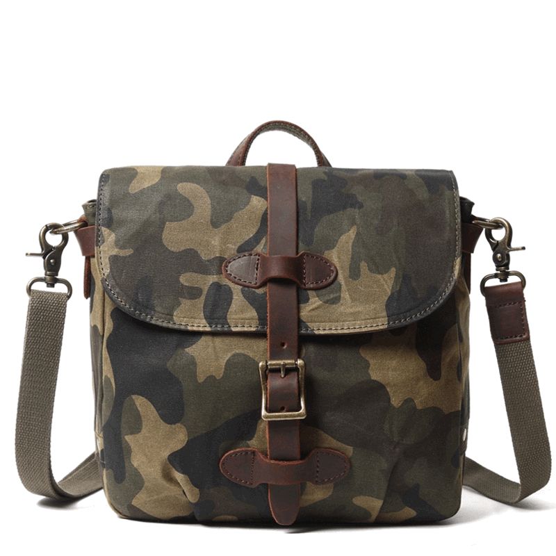 Militär-messenger Bag Aus Canvas Umhängetasche Für Herren