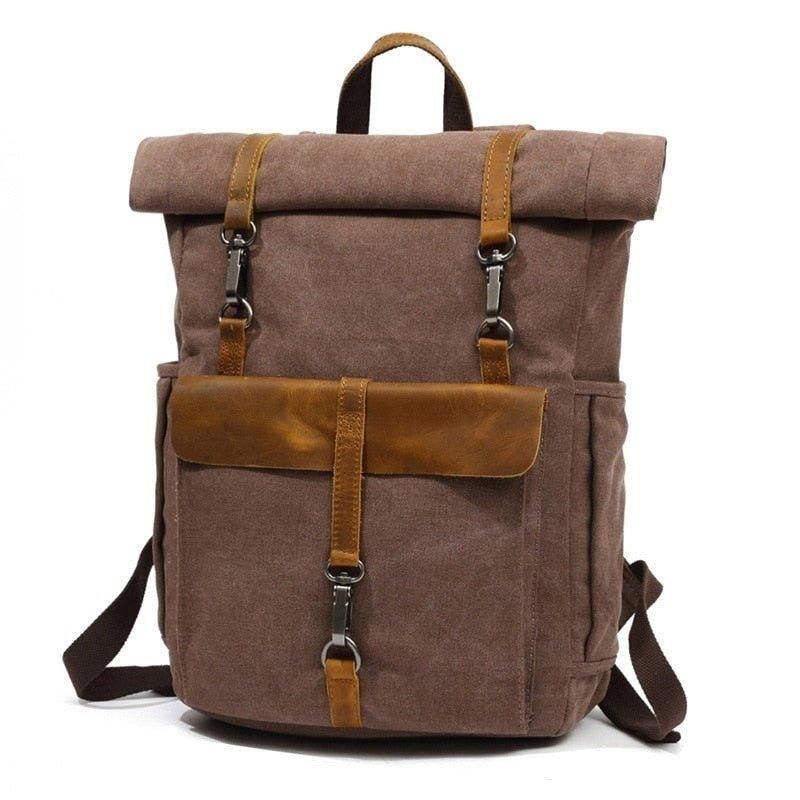 Outdoor-rucksack Aus Baumwoll-canvas Im Retro-look