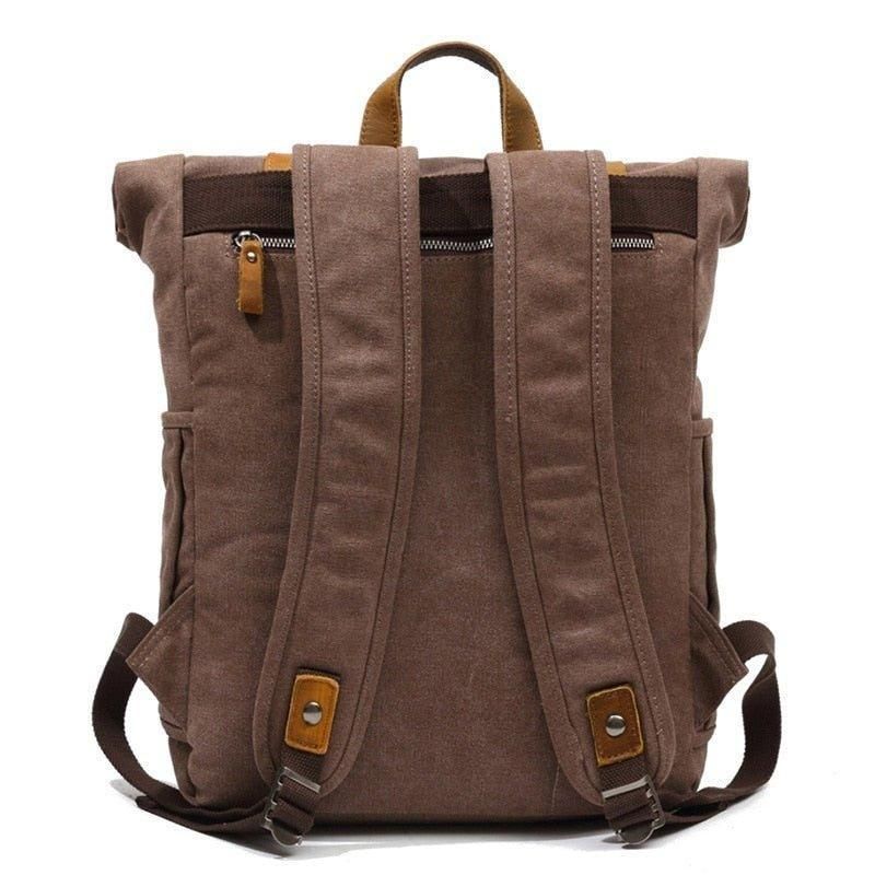 Outdoor-rucksack Aus Baumwoll-canvas Im Retro-look