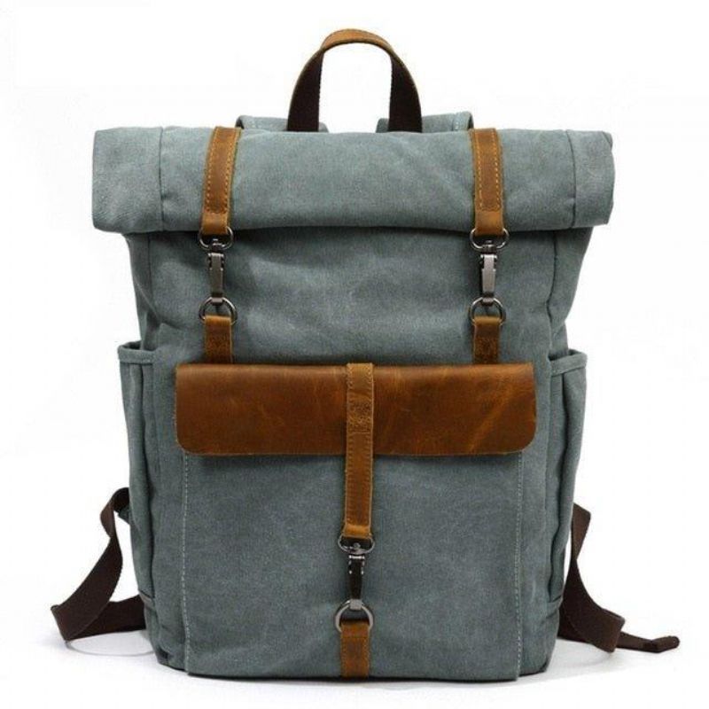 Outdoor-rucksack Aus Baumwoll-canvas Im Retro-look