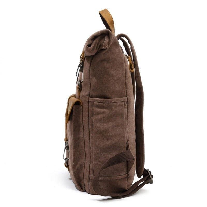 Outdoor-rucksack Aus Baumwoll-canvas Im Retro-look