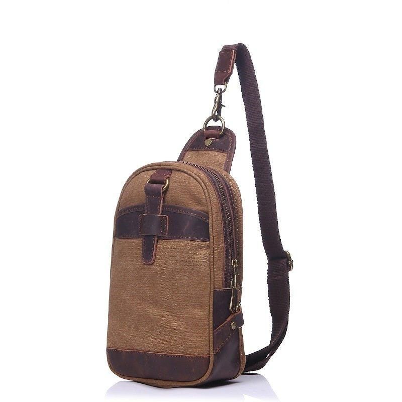 Outdoor-sling-tasche Aus Crazy Horse-leder