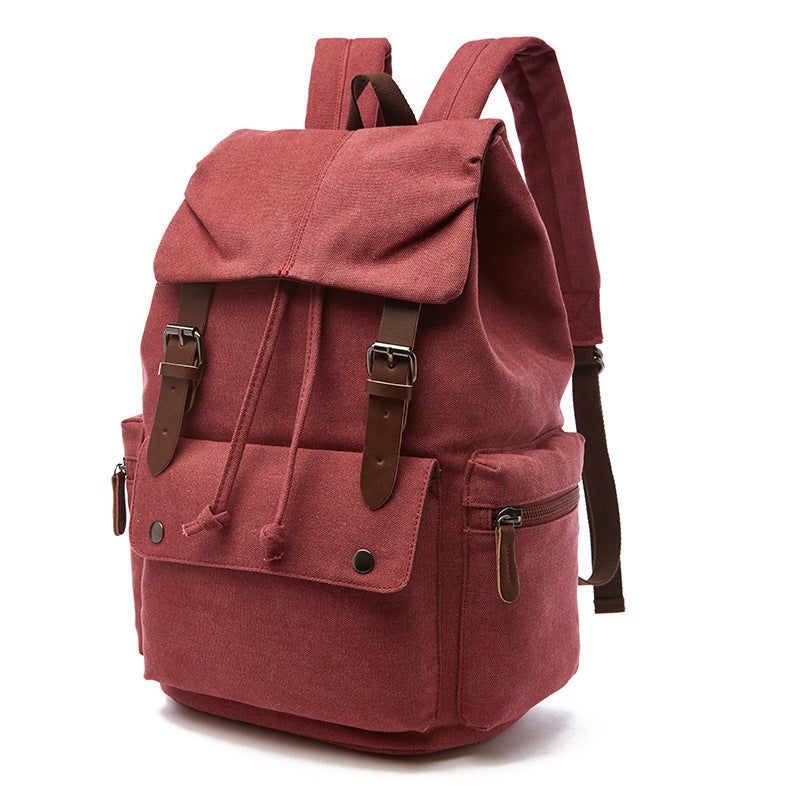 Reise- Und Schul-baumwoll-canvas-rucksack Für Laptop