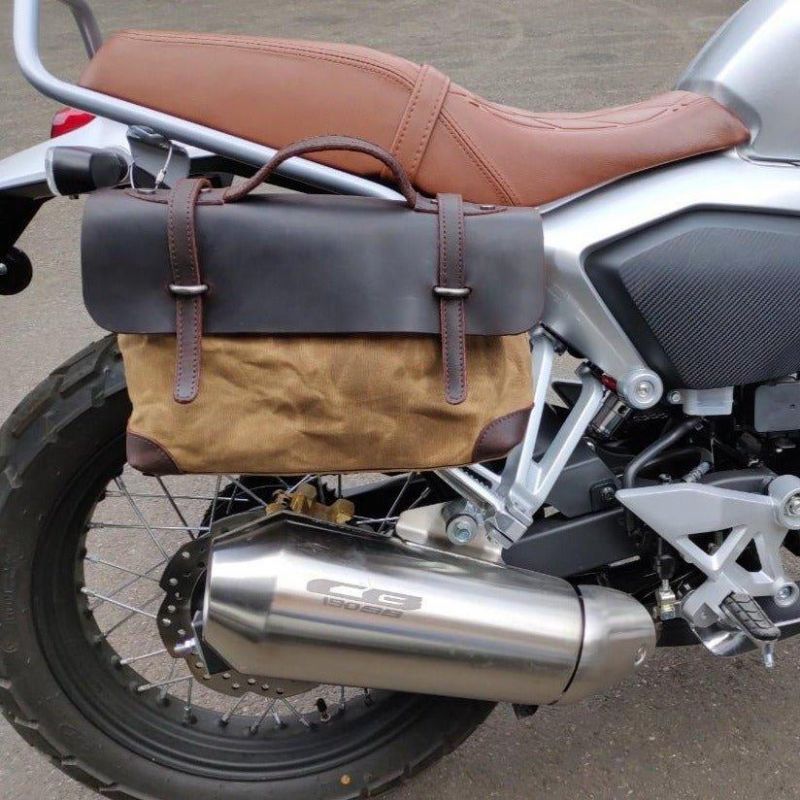 Retro-umhängetasche Aus Canvas Aktentasche Motorradtasche