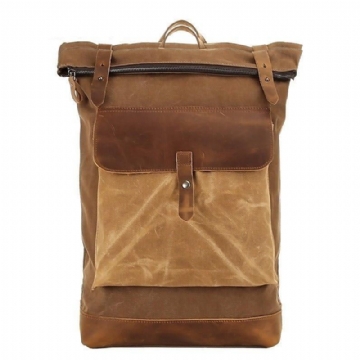 Rolltop-rucksack Aus Canvas