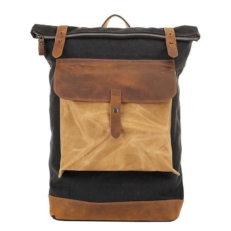 Rolltop-rucksack Aus Canvas